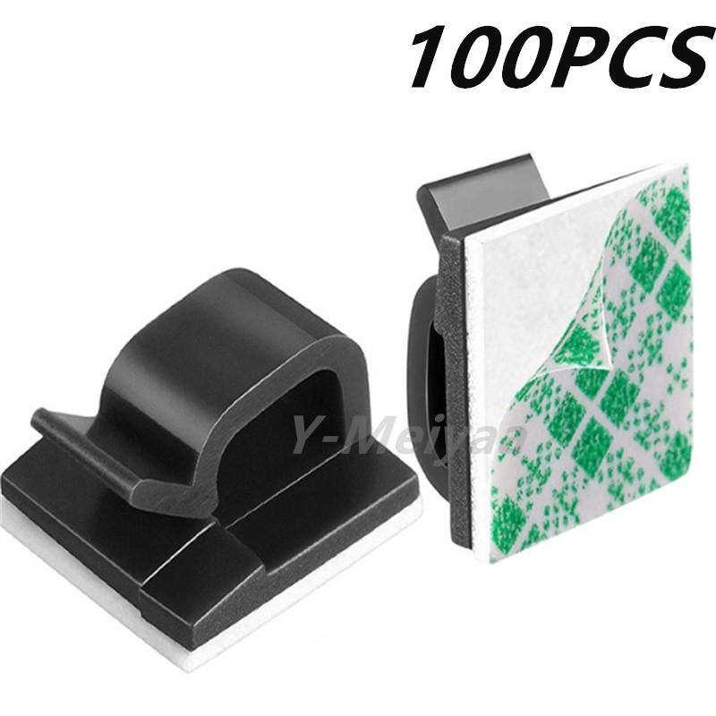 10/20/50/100PC Cable Clips For Car Dash Camera Dashboard Cable Clip Organizer USB Line Cars Phone Charger Cord Holder Manager