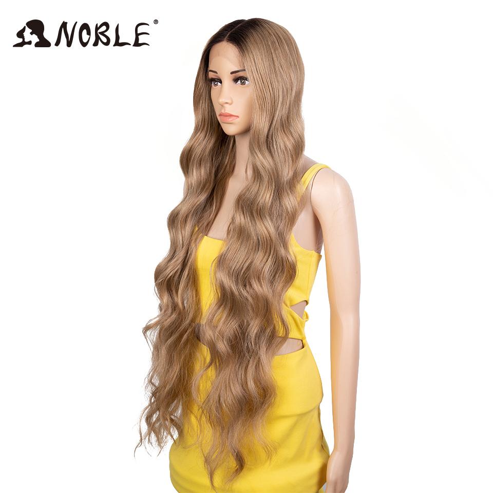 Noble Lace Wig Synthetic 36" Ginger Lace Front Wig Body Wig Long Wavy Free Part Synthetic Lace Front Wigs For Women Cosplay Wig