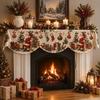 Impact-resistant Christmas Fireplace Scarf Stain-resistant Christmas Table Banner  New Year
