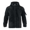 Men's Solid Color Casual Long-sleeved Double-sided Fleece Loose Hooded Zipper Hoodie Jacket