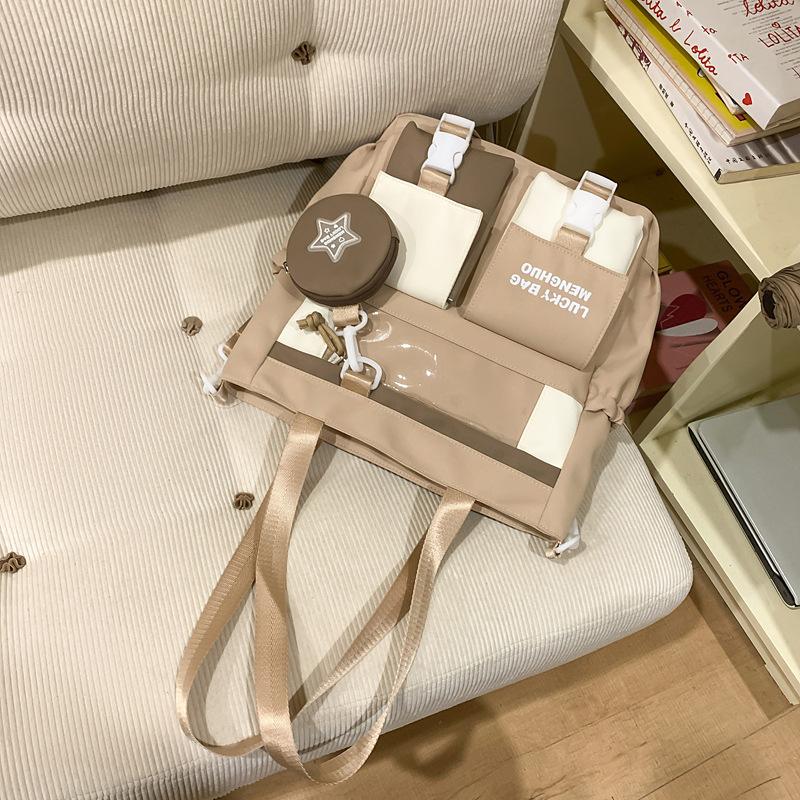 Student Carrying Book Bag Female Elementary School Student Tutoring Bag Canvas Large Capacity Cute Children Tutoring Bag Female Crossbody Bag
