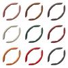 2pcs Ergonomic Steering Wheel Cover Breathable Material Snap-On Cover  Standard Size Wheels