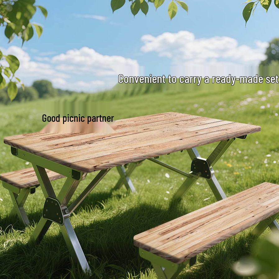 Elastic Wood Grain Outdoor Table and Chairs Cover Set (3-Piece)