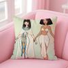Ancient Egyptian Art Cushion Cover Pillow Case Soft Skin Friendly Fabric  Concealed Zipper
