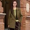 Iveni 2025 Winter Petite Loose Cashmere Double-Sided Wool Coat