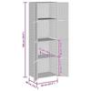 VidaXL Armoire de rangement jardin Gris 59x40x180 cm Résine tressée 319873
