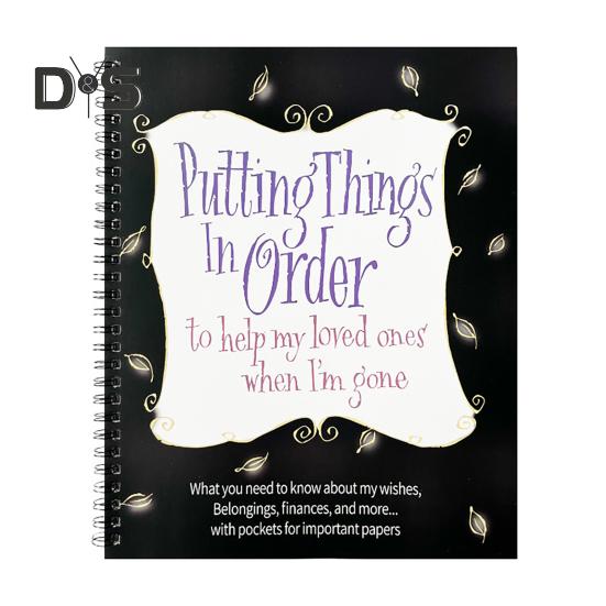 

Блокнот-планировщик «Наводим порядок» Блокнот с печатными страницами Эластичная застежка Сувенирный журнал чёрный