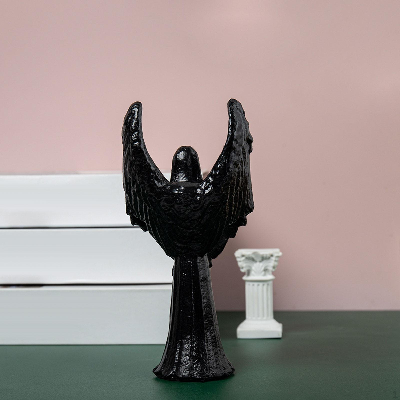 

Статуя ангела, декоративная скульптура, украшение для стола, статуэтка из смолы для гостиной отеля чёрный