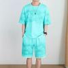 Men's Ice Silk Quick-Dry Summer Sport Set: Casual Loose Polo T-Shirt & Shorts.