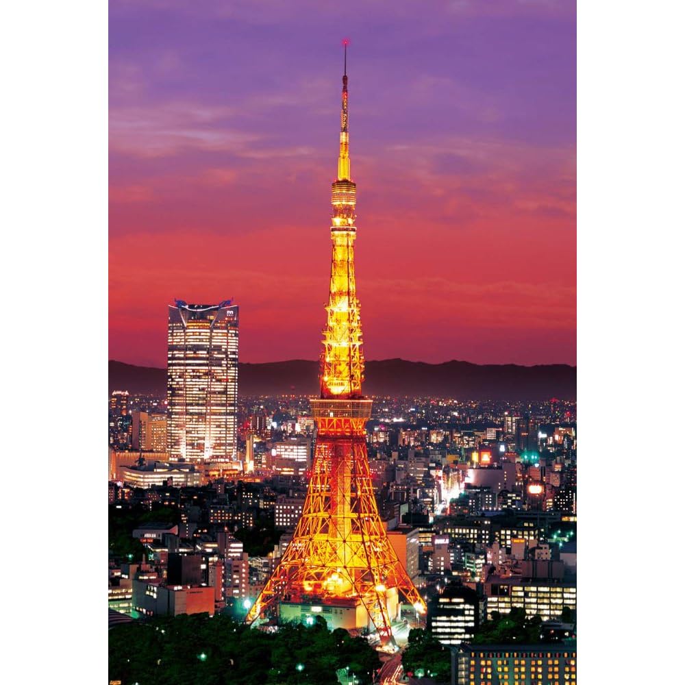 

EPOCH 300-Piece Jigsaw Puzzle Tokyo Tower Illuminated 26x38cm with Glue and Tool