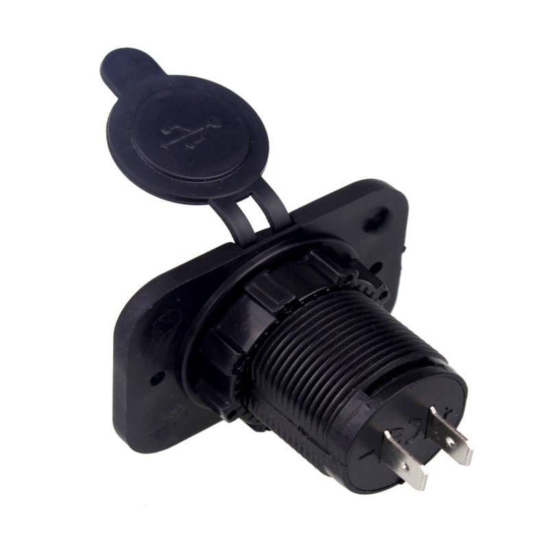 Panel de Toma de Corriente USB Dual Impermeable 3.1A 4.2A Adaptador de Salida de Corriente con Luz LED 12-24V para Coche Barco Marino Móvil