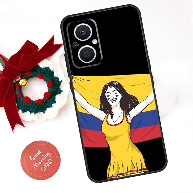 Colombia Flag Football Funda For OPPO Reno 8 Lite 10 11 12 13 14 Pro 11F 12F 13F 14F OPPO Find X8 X5 X6 X9 Pro Case