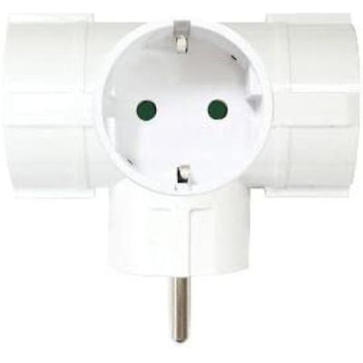 Adaptador de 3 Tomadas com Protetor (SUBSTITUA 49265) ELETRÔNICO PRATEADO