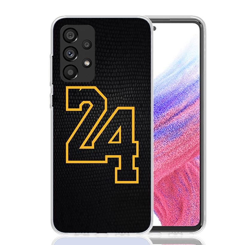 Basketball 23 24 8 Number Phone Case For Samsung Galaxy A13 A14 A15 A16 A17 A53 A54 A55 A56 A33 A34 A35 A36 A23 A24 A25 A26 A05S