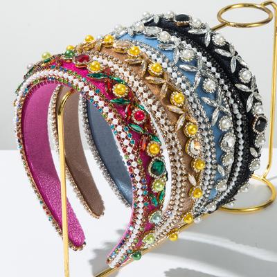 New Style Personalized Hairband, Retro Wide-brimmed Headband, Soft Sponge, High-end and Luxurious Hair Accessory