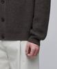 Musinsa Standard Relaxed Ribbed Round Neck Cardigan [Heather Brown]