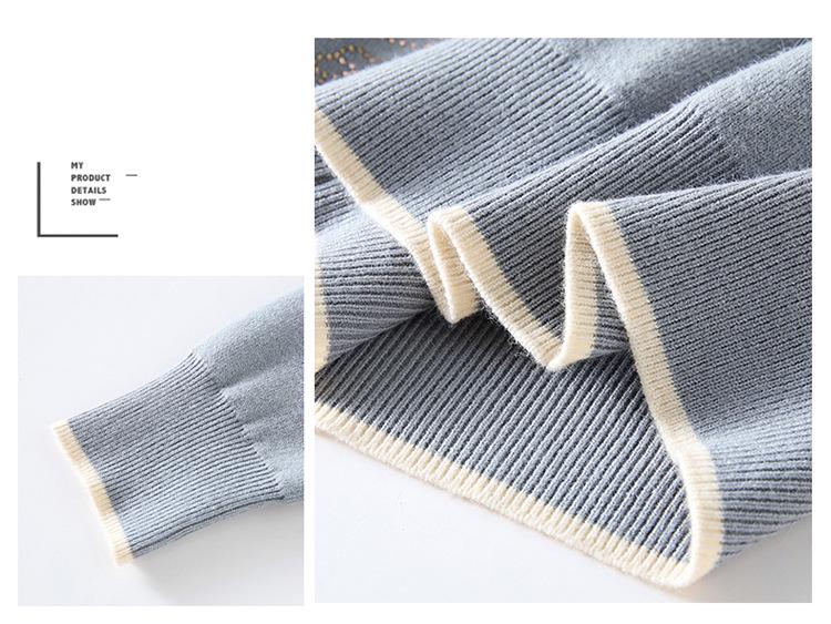 Mom's Velvet-Lined Knitwear: Warm Top for Middle-Aged & Elderly Women