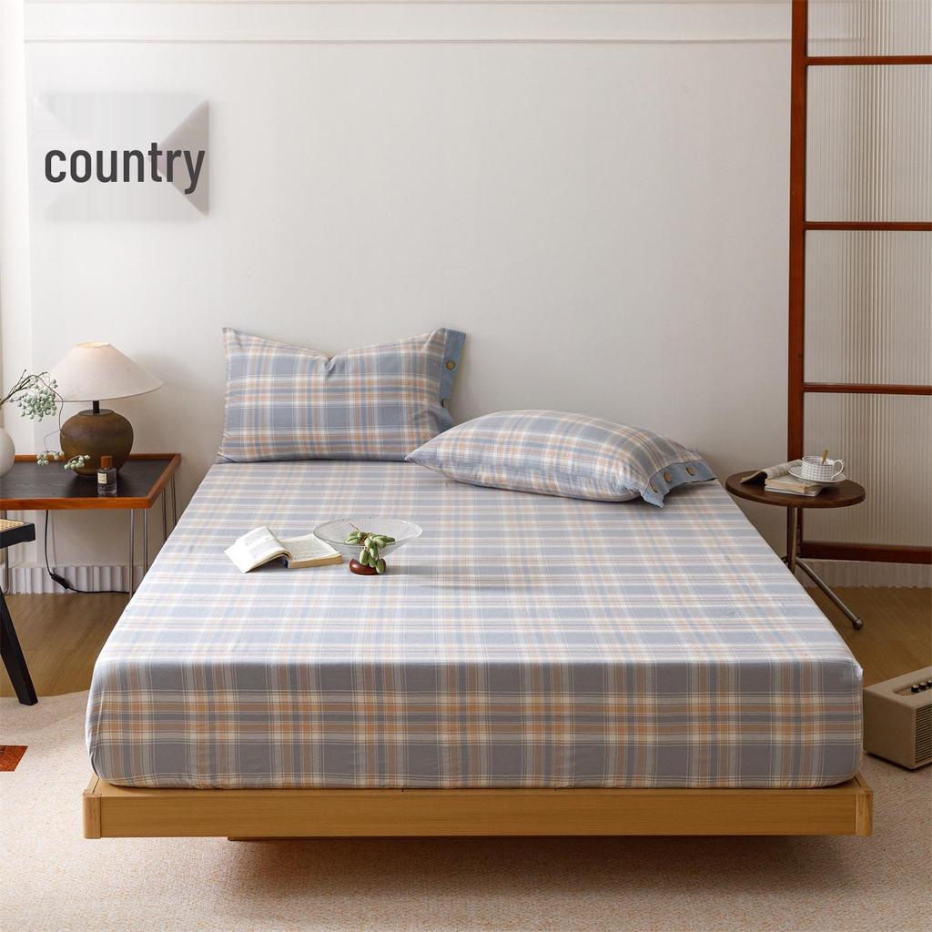 Cotton Fitted Sheet: Soft, Skin-Friendly, Moisture-Absorbing, Sweat-Wicking, Machine Washable Mattress Protector