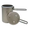 Titanium Pressure Cooker Pot 1800ml Camping PFAS-Free No Coating Grade 1 Ultralight Rice Cooker with Locking Lid for Backpackin