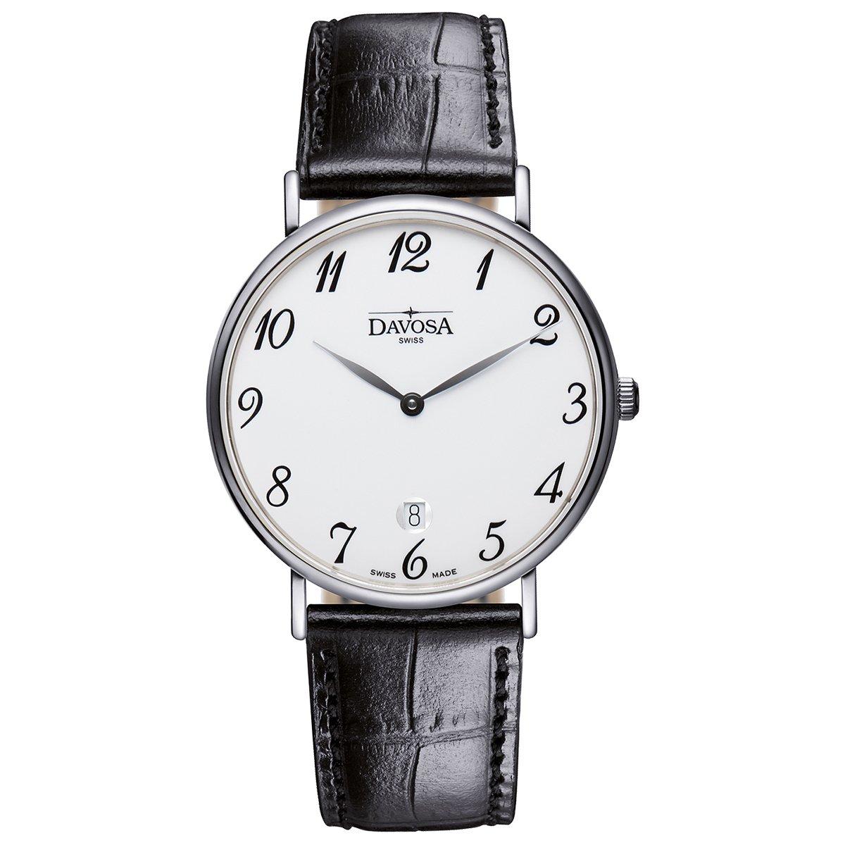 

Часы 2 Hand Date Pianos II Swiss Made Black [Davosa] 162.485.26 Мужские белый