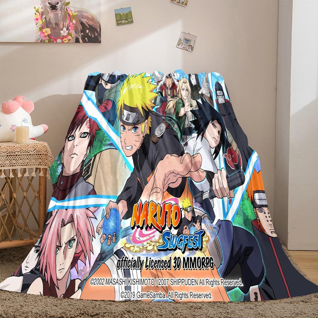 Japanese Anime Cartoon NARUTO Famous Uzumaki Naruto Blanket Soft Home Furnishing Nap Decoration Four Seasons Warm Sherpa Blanket B3