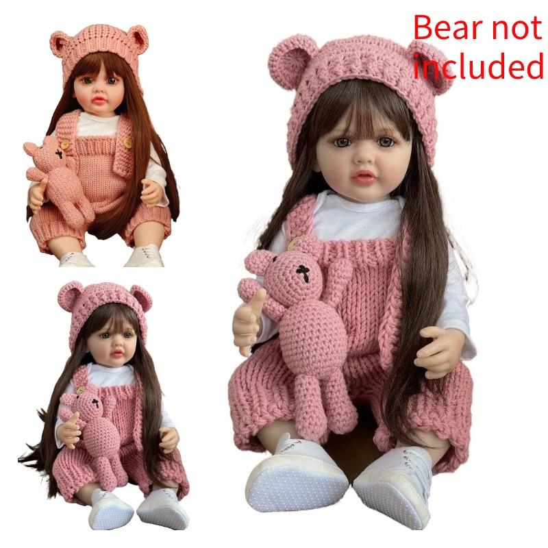 All-pink 55cm Full Silicone Baby Doll Soft And Flexible With Lifelike Features