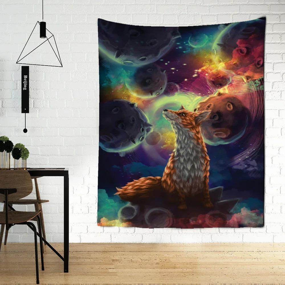 

Креативный гобелен с рисунком из мультфильмов и животных, украшение для стен дома, гобелен для офиса, гостиной, гобелен 100x75cm