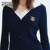 Teenie Weenie Women's Faux Two-Piece Polo Collar Knit Cardigan
