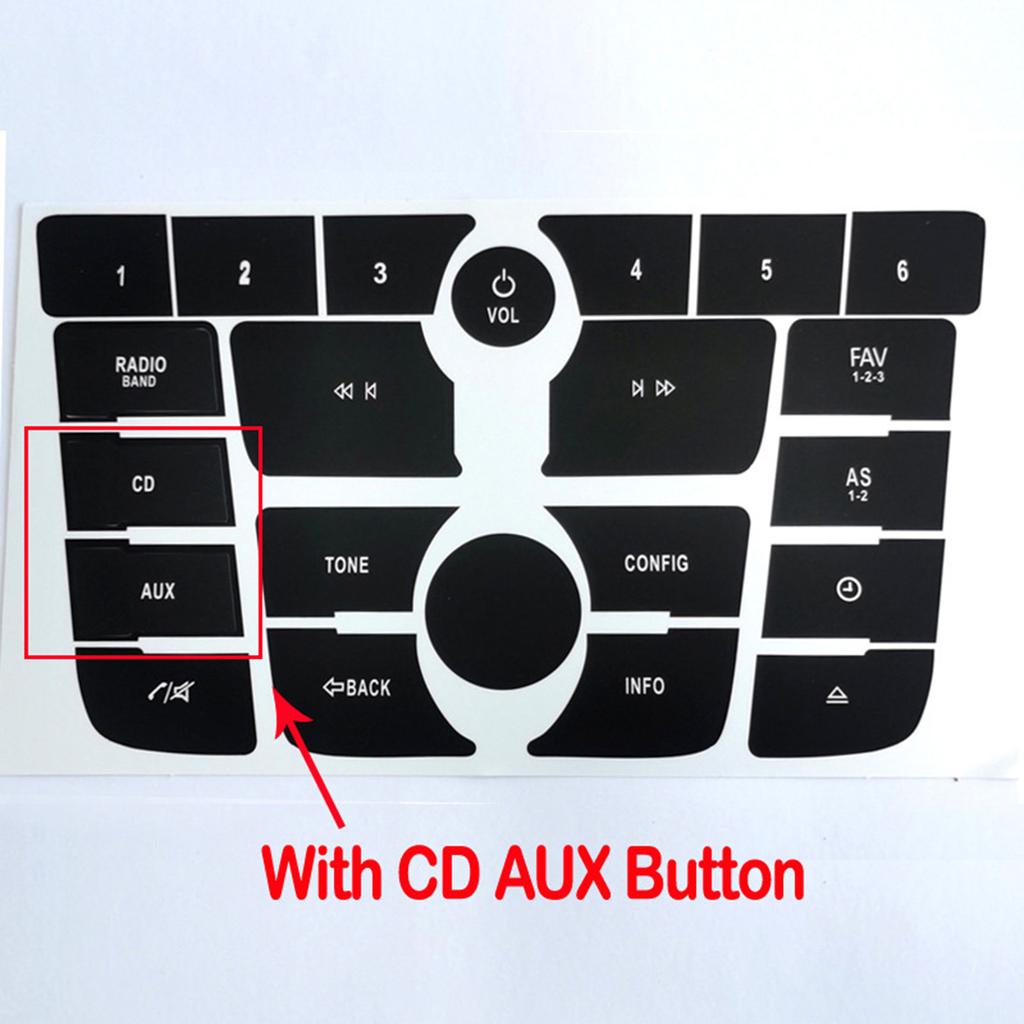 Adesivos para reparo de botões de áudio e rádio CD Buick Encore e Verano