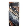 Transparent Phone Case For Samsung Galaxy Z Flip 3 4 5 6 7 Hard Folding PC Z Flip3 Flip4 Cover Marble Stone