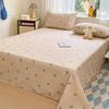 Raw Cotton Old Coarse Cloth Bed Sheet Soft Mat Three-piece Set Quilt Single Double Dormitory Printing Washable Anti-wrinkle