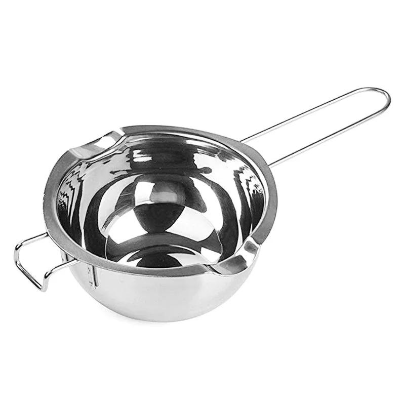 

400ML Long Handle Wax Melting Stainless Steel Pot DIY Scented Candle Soap Chocolate Butter HandmadeTool Non-stick Easy Cleaning