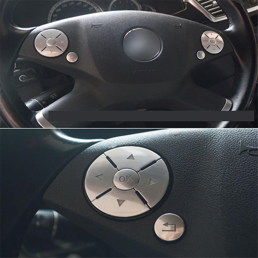 Steering Wheel Button Trim Cover For Mercedes-Benz C E GLK Class W204 W212 X204