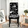 Halloween Printed Chair Cover Pumpkin Witch Pattern Chair Slipcover Horror Theme Party Dining Chair Home Decor