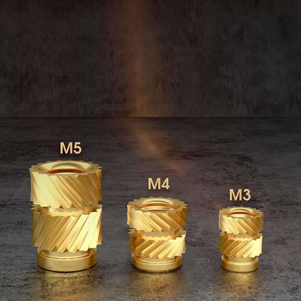 100PCS Threaded Insert Self-clinching Nut Brass Internal Thread Knurled M2.5