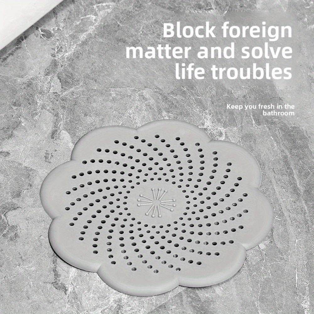 5pcs Silicone Floor Drain Cover Kitchen Anti-blocking Sink Filter Bathroom Anti-hair Sewer Filter Screen