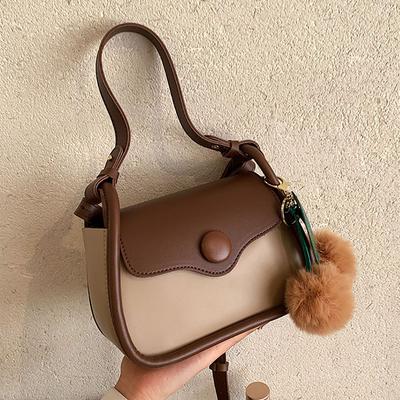 Kleine Tasche Damen Neu Vielseitige Schulter Messenger Bag Damen Kontrastfarbe Achselhöhle Kleine Quadratische Tasche