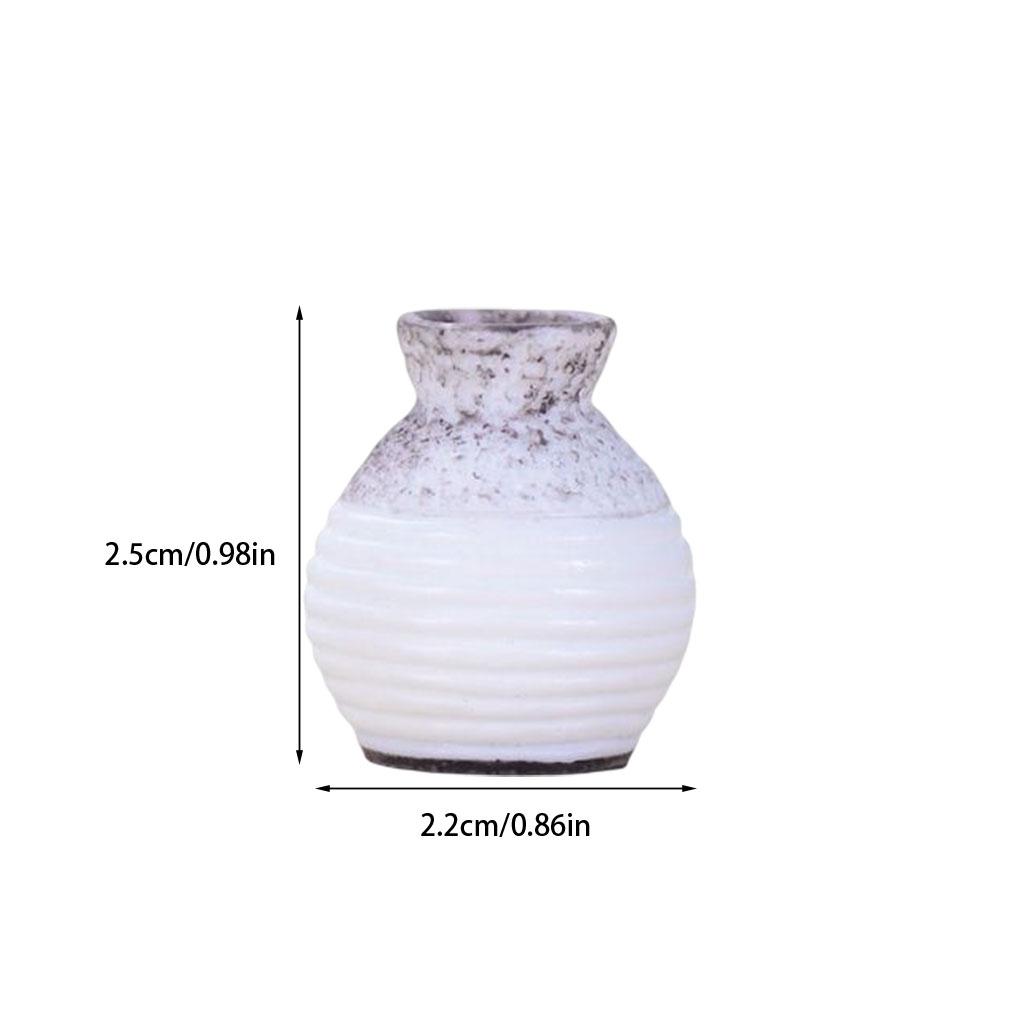 Vase Miniature Decorative Flowerpot Ornament Micro Landscape Container Craft Plant Pot Toy House Garden Statues