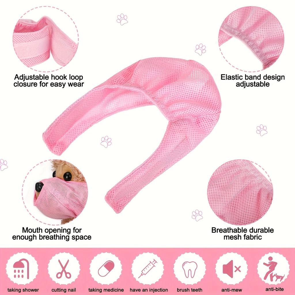 Cat Anti-Bite Breathable Muzzle (Adjustable & Comfortable) - Christmas Print, for Grooming/Care/Bathing, Great Holiday Gift