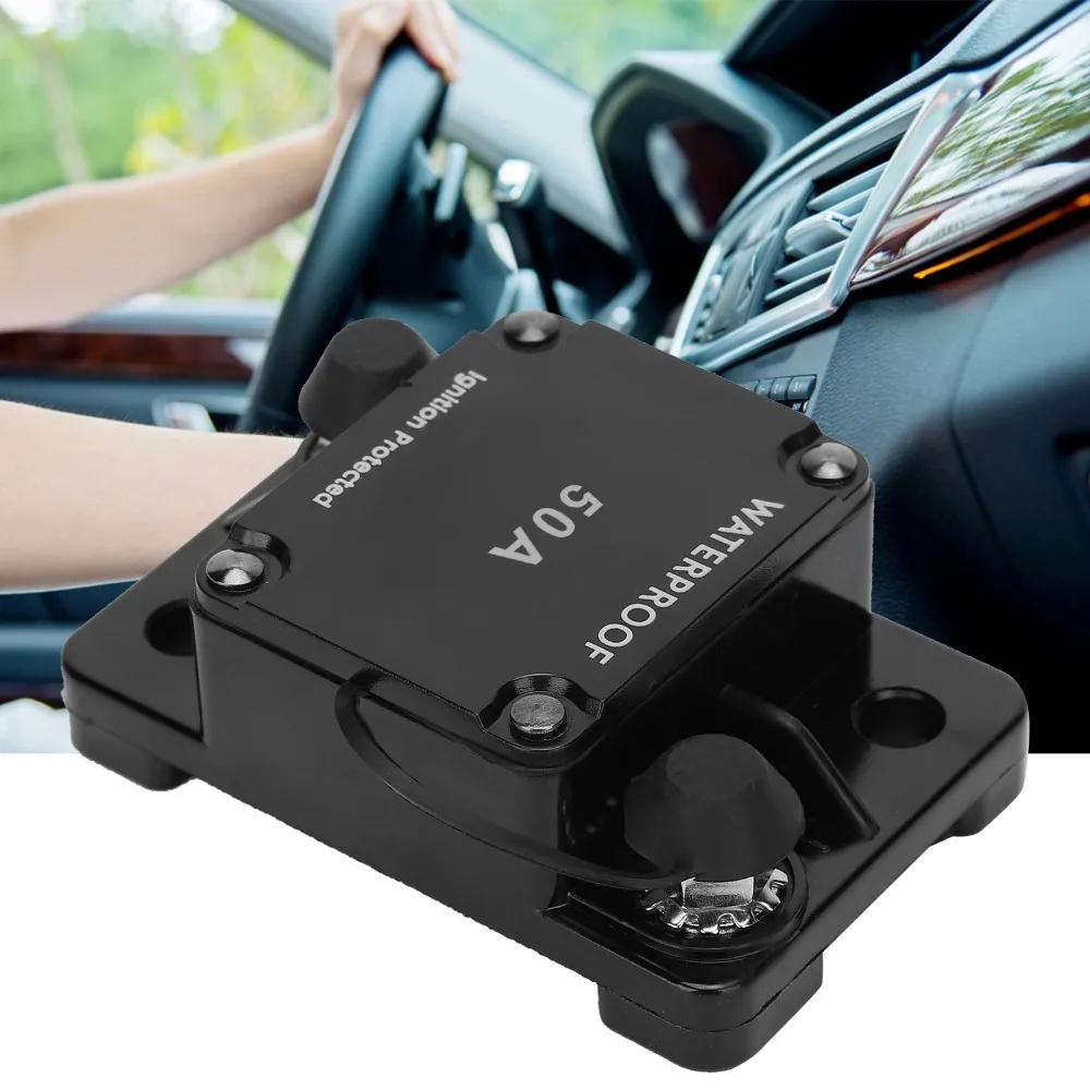 Автоматический выключатель DC12-48V Водонепроницаемый Автоматический сброс Автоматический переключатель Держатель предохранителя 50A-300A Автоматический сброс Держателя предохранителя Морской Лодка 50A