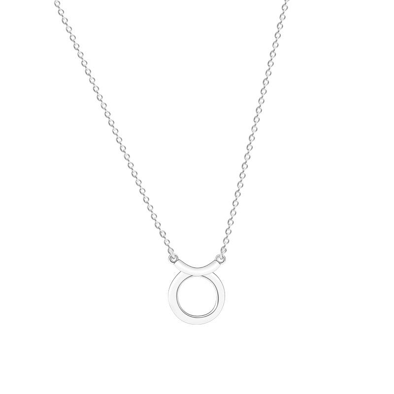 Korean love circle necklace women ins simple temperament niche design cold wind collarbone chain