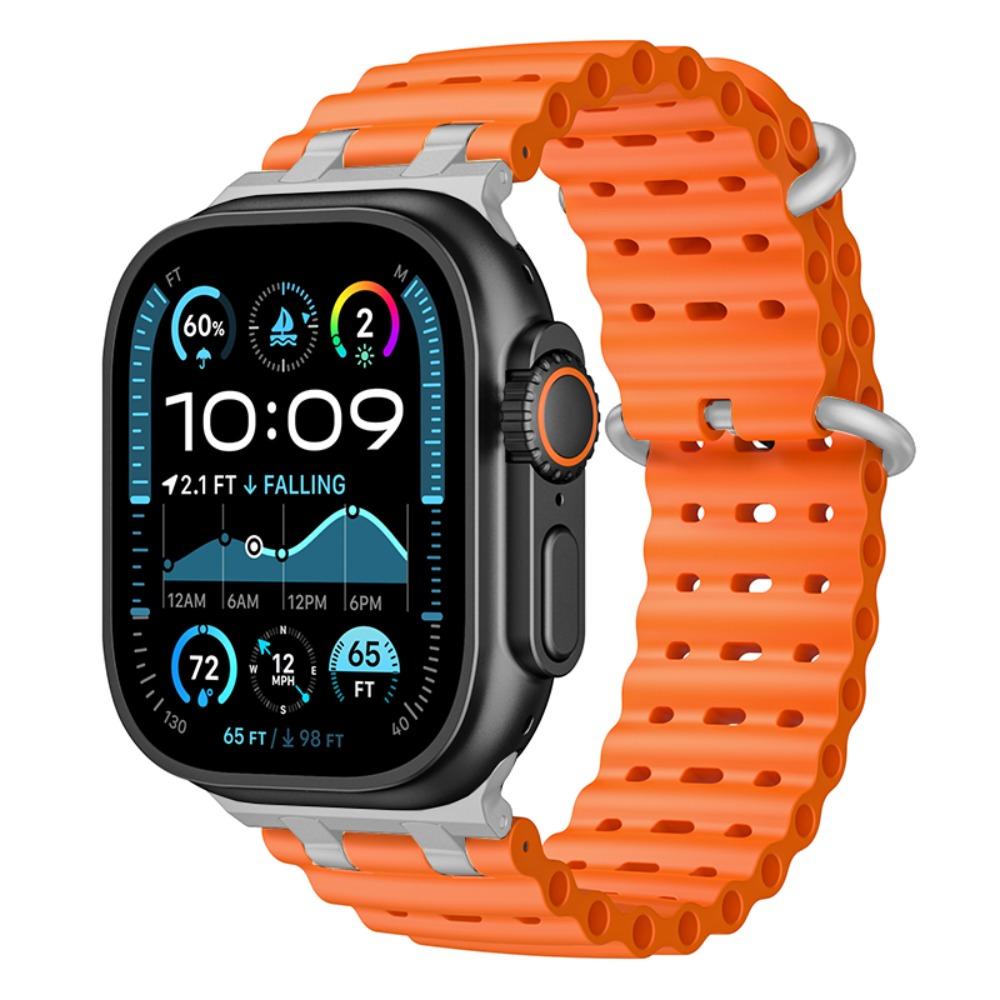 Ocean Silicone Sports Band for Apple Watch Ultra2 49mm Series 10 46mm Soft Loop Strap for Series 9 8 7 6 5 4 SE 45mm 44mm Correa