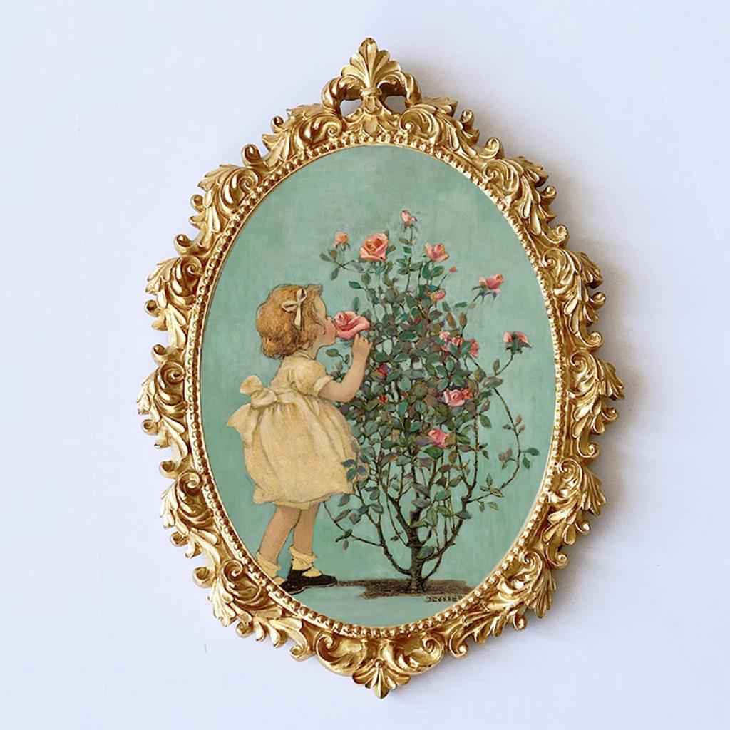 Wall Hanging Baroque Photo Frame European Style Resin Picture Decorative Display Holder