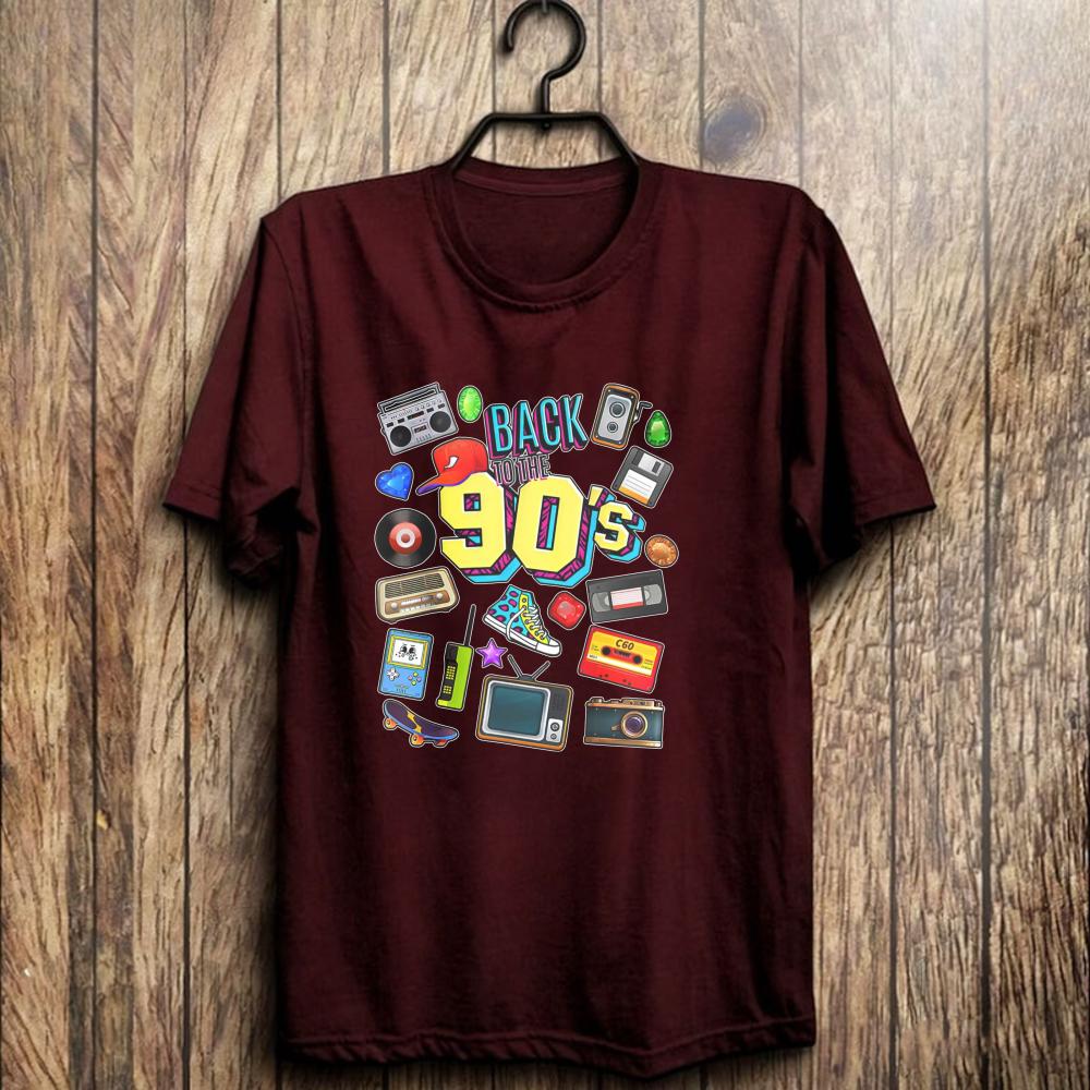 Retro 90s T-Shirt Vintage Design Graphic T shirts Retro Trend Cool Street T Shirts Unisex Trendy Nostalgia Party Casual Top