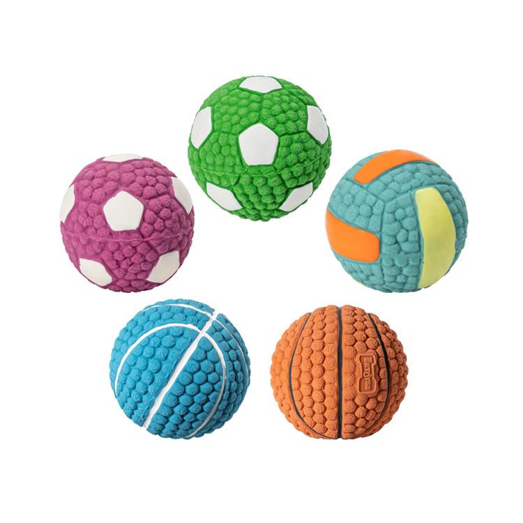 9-14cm 5PCS TPR Multi Styles Durable Interactive Eco Friendly Rubber Ball Organic Dog Chew Cooling Toys