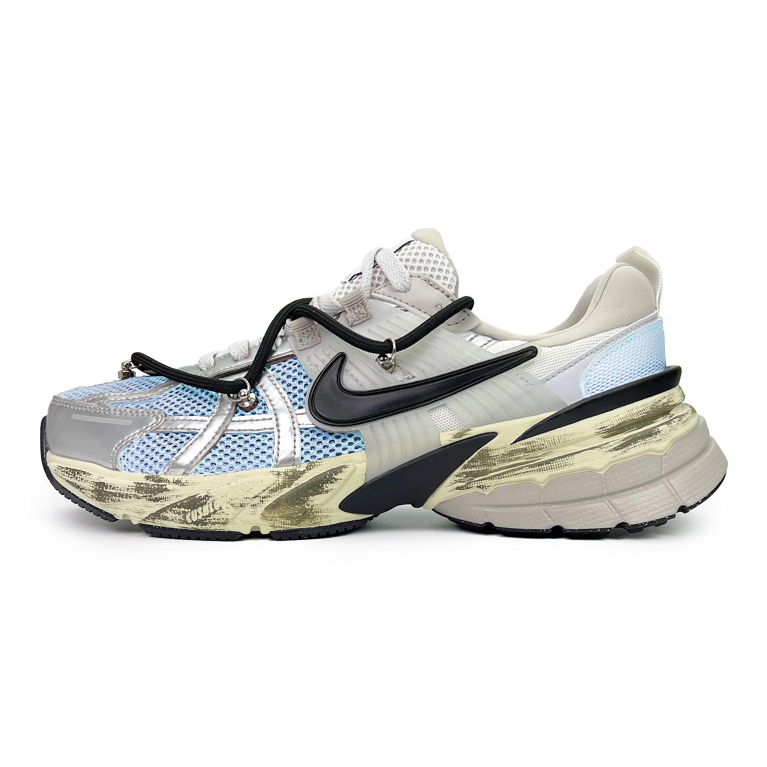 Nike V2K Run Low top Running Shoes Unisex Blue Silver FD0736-100(Team285-) 35.5