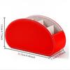 1PC Multifunctional 5 Grid Desktop PU Leather Organizer Remote Control Storage Box Cosmetics Makeup Brush Holder Sundries Stand