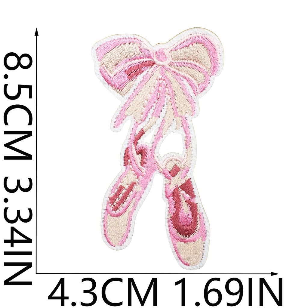 Dance Shoes Embroidery Cloth Sticker Butterfly Shell Patch Sticker Cherry Love Computer Embroidery Label Bag Decoration Chapter Boy