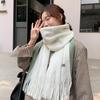 Autumn and Winter Scarf Female Korean Version Versatile Cute Student Couple Ins Girl Japanese Thick Wool Knitted Scarf Tide