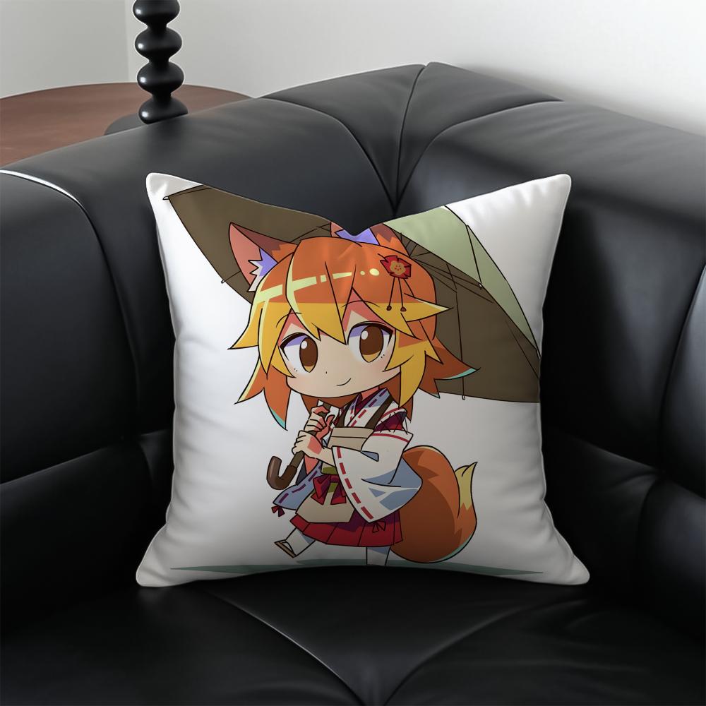 The HHelpful Fox Senko San Cushion Cover Pillow Case Antidustmite Invisible Zipper Silky Plush Cushion